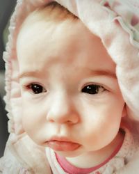 Close-up portrait of cute baby
