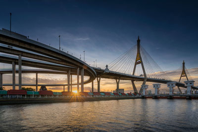 View of suspension bridge