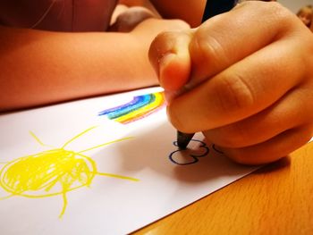 Close-up of human hand holding paper