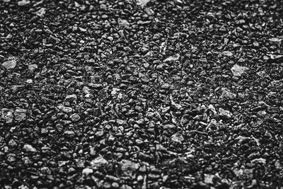 Full frame shot of stones on road