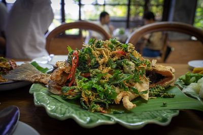 Close-up of food in plate