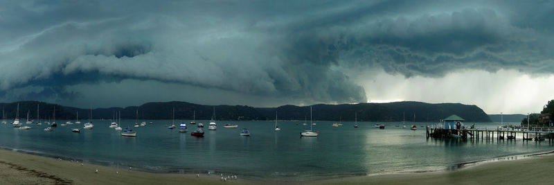 Panoramic view of sea against sky