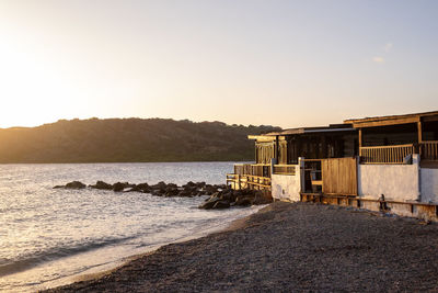 Beach during sunset