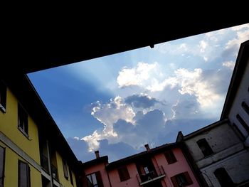 Low angle view of buildings against sky