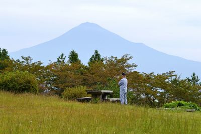 Scenic view of grassy field