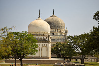 View of historic building against clear sky