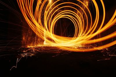 Light painting at night