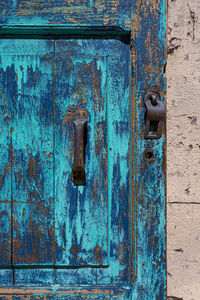 Full frame shot of old weathered door