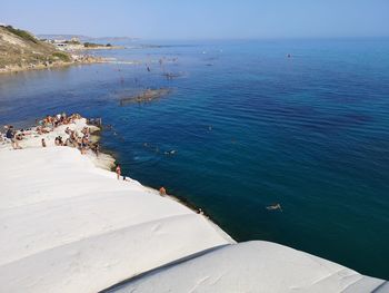 High angle view of beach