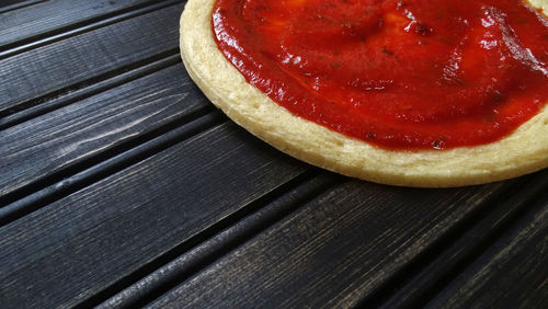Close-up of dessert on table
