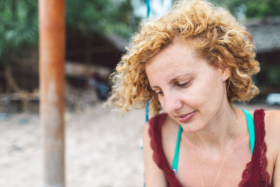 Portrait of a smiling young woman