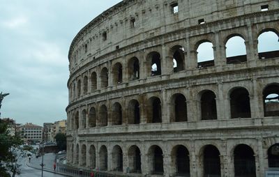 Low angle view of coliseum