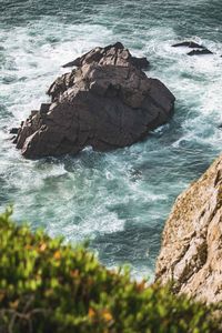 Rock formation on sea shore