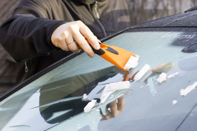 Close-up of man working