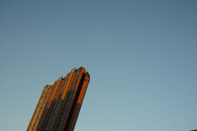 Low angle view of building against clear sky