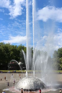 Fountain against sky