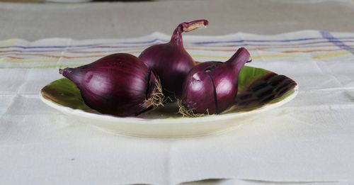 Close-up of fruits on table