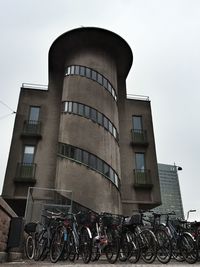 Low angle view of buildings in city