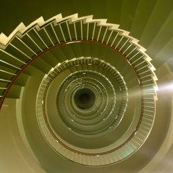 Close-up of spiral staircase