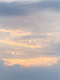 Low angle view of sky during sunset