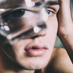 Close-up portrait of young man