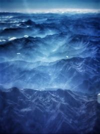 Full frame shot of sea against blue sky