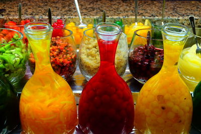 Close-up of food on table