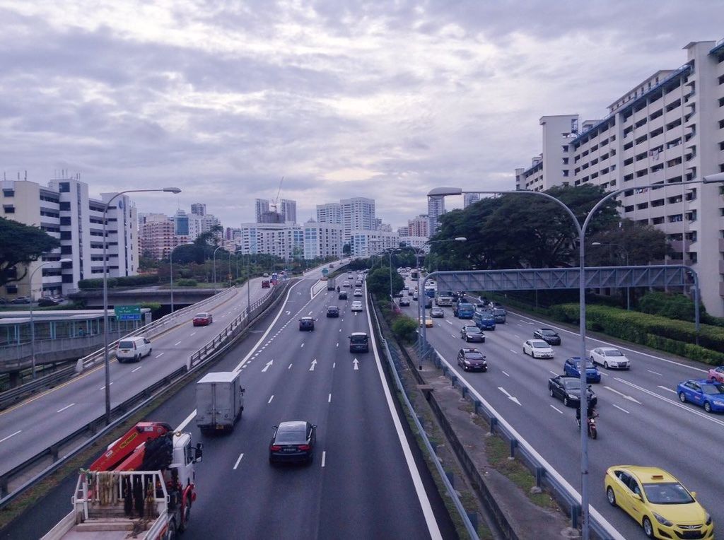 TRAFFIC ON ROAD IN CITY