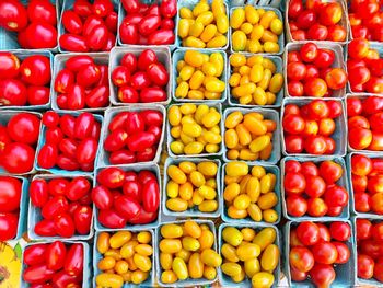 Full frame shot of fruits in market for sale