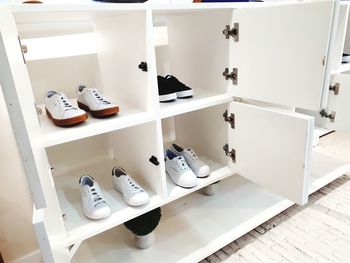 Low angle view of shoes