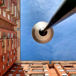 Low angle view of buildings against sky