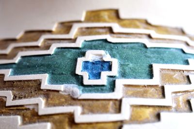 High angle view of papers