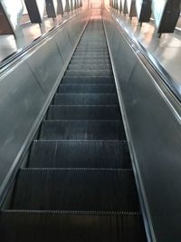 Low angle view of escalator