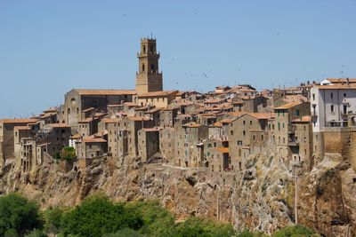 Skyline of pitigliano in tuscany italy against sky