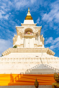 Low angle view of temple against sky