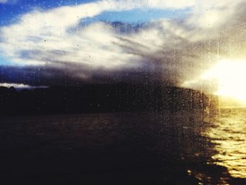 Scenic view of landscape against sky during sunset