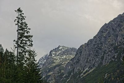 Low angle view of mountain against sky