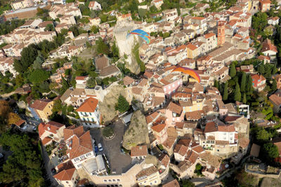 Tilt-shift image of cityscape