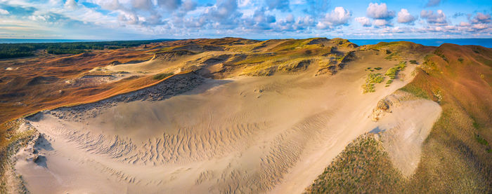 Panoramic view of beach against sky