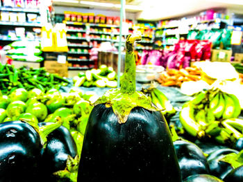 Close-up of vegetables for sale in market