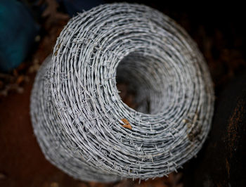 Close-up of spiral rope