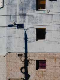 Full frame shot of window on building wall