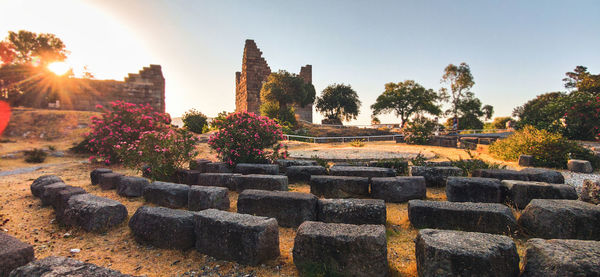 Myndos gate, halikarnassos, bodrum, mugla, turkey. ancient myndos gate in bodrum, turkiye