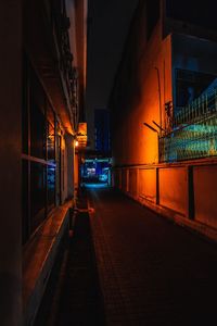 Illusion way at night street.