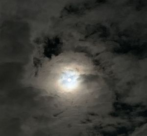 Low angle view of moon in sky