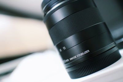 Close-up of camera lens