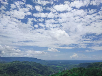 High angle view of landscape against sky