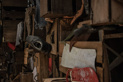 Old fashioned hanging on wood