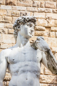 Replica of statue of david of michelangelo placed at the piazza della signoria in florence on 1910