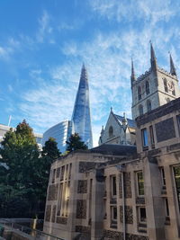 Low angle view of buildings in city